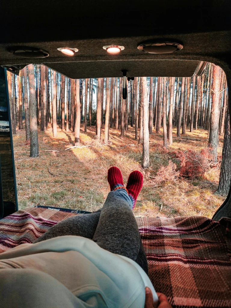 Campervan Feet Forest